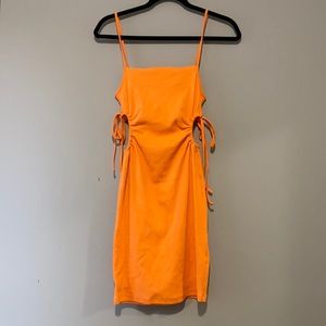 Orange Zara dress